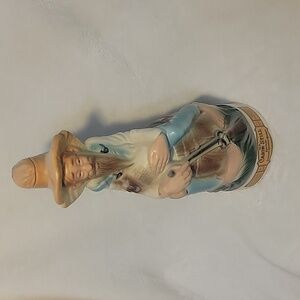 Vintage Cabin Still Figural Hillbilly Decanter 11 1/2"